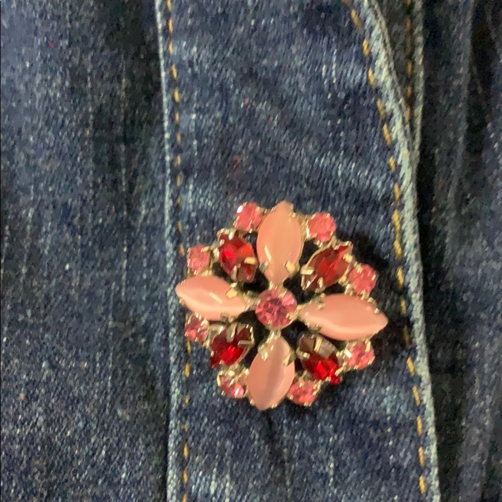 Denim jacket with jeweled buttons size M - Picture 6 of 6